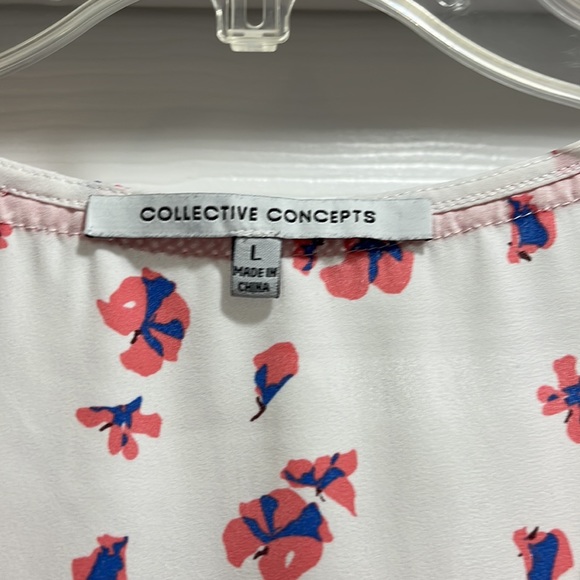 Collective Concepts sleeveless sheer blouse L - Picture 2 of 3